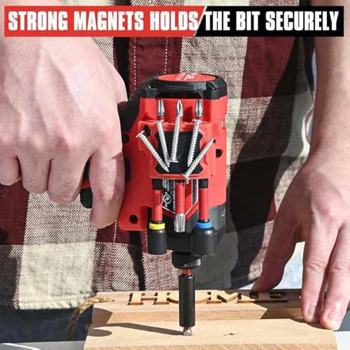 Magnetic Bit Holder for Milwaukee M12 GEN3 Impact Driver, Tool Holder with Two Screws, Red by TMEDW - Image 4