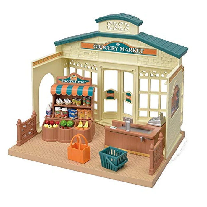 Calico Critters Grocery Market - Shop, Play, and Let Creativity Bloom!, Cream & Brown by Calico Critters - Used - Very Good condition