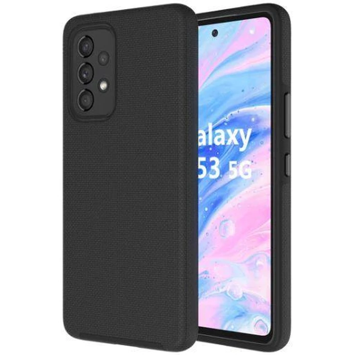 Axessorize PROTech Dual-Layered Anti-Shock Phone Case with Military-Grade Durability for Samsung Galaxy A53 5G - Black by Axessorize - Refurbished - Brand New condition - CA$45.99