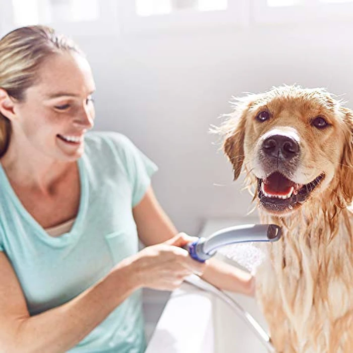Waterpik PPR-252E Pet Wand Pro Shower Sprayer Attachment, 1.8 GPM, for Fast and Easy at Home Dog Cleaning, Blue/Grey by Waterpik - Image 8
