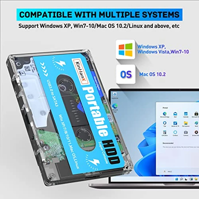 Kinhank 500G Portable External Game Hard Drive Disk, Built-in 111000+ Games, Batocera 33 Game System, for Laptop/PC/Windows/, (No Gamepad) by Kinhank - Image 3