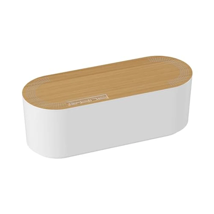 D-Line Cable Management Box, Power Strip Holder, Floor Outlet Hiders, Desk Cord Organizer, Cover TV Wires, Wire Storage, Extension Hider, Office Concealer for Cords - Small, Wood-Effect Lid by D-Line - Used - Very Good condition - US$21.30