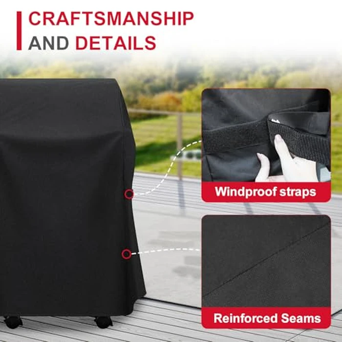 Tunansx 30 inch Grill Cover for Weber 210 Series Gas Grills,600D Heavy Duty BBQ Cover, Waterproof, Weather Resistant, UV and Fade Resistant, Compared to Weber 7105 (NOT Fit for Spirit II E-210) by Tunansx - Image 6