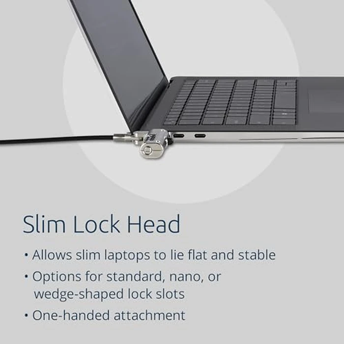 Kensington Simple Solutions Combination Laptop Lock for Standard Security Slot, Resettable Anti-Theft 4-Digit Combination K-Slot Security Cable Lock (K60213WW) by Kensington - Image 4