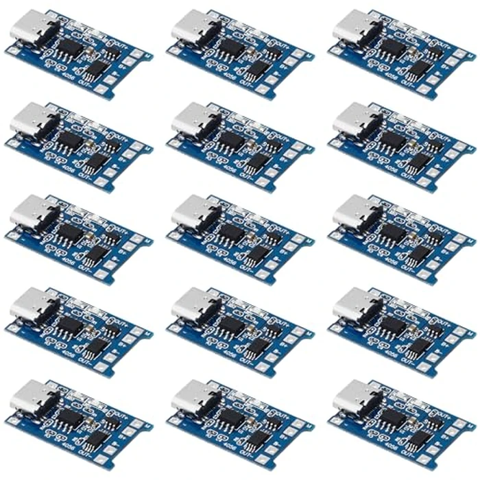 MakerFocus 15pcs TP4056 Charging Module Type C Interface with Battery Protection 18650 BMS 5V 1A 18650 Lithium Battery Charging Board by MakerFocus - Used - Very Good condition - US$8.90