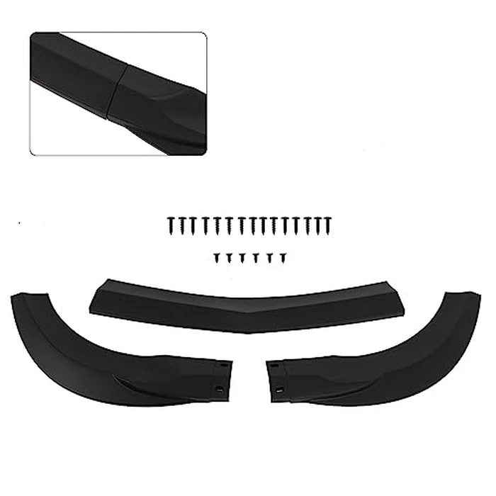 SCITOO Plastic Front Lip Spoiler fits for 2008-2011 for Mercedes-Benz for W204 C-Class Matte Black Front Bumper Lip by SCITOO - Image 2