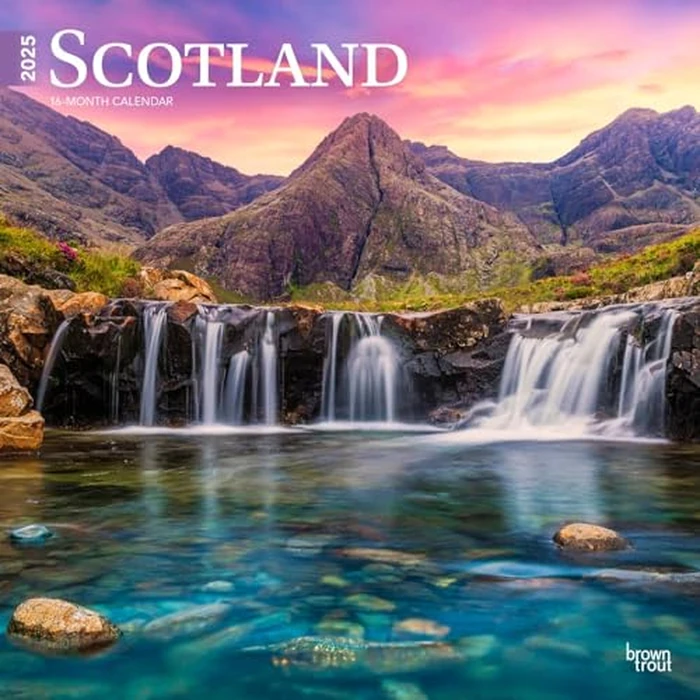 Scotland | 2025 12 x 24 Inch Monthly Square Wall Calendar | BrownTrout | UK United Kingdom Scenic by BrownTrout - Used - Like New condition - CA$3.47
