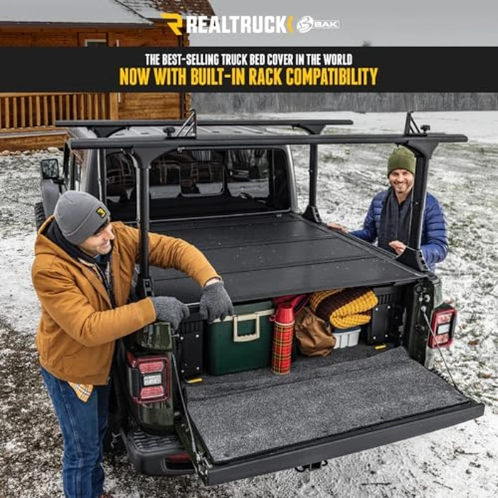 RealTruck BAK MX4 TS Hard Folding Truck Bed Tonneau Cover | 449227TS | Fits 2019-2025 RAM 1500 (New Body Style) w/o RamBox, w/o Multifunction Tailgate 5' 7" Bed (68.4") by RealTruck - Image 3