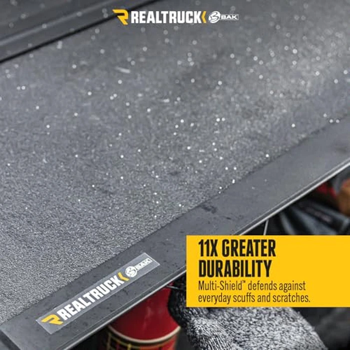 RealTruck BAK MX4 TS Hard Folding Truck Bed Tonneau Cover | 449227TS | Fits 2019-2025 RAM 1500 (New Body Style) w/o RamBox, w/o Multifunction Tailgate 5' 7" Bed (68.4") by RealTruck - Image 5