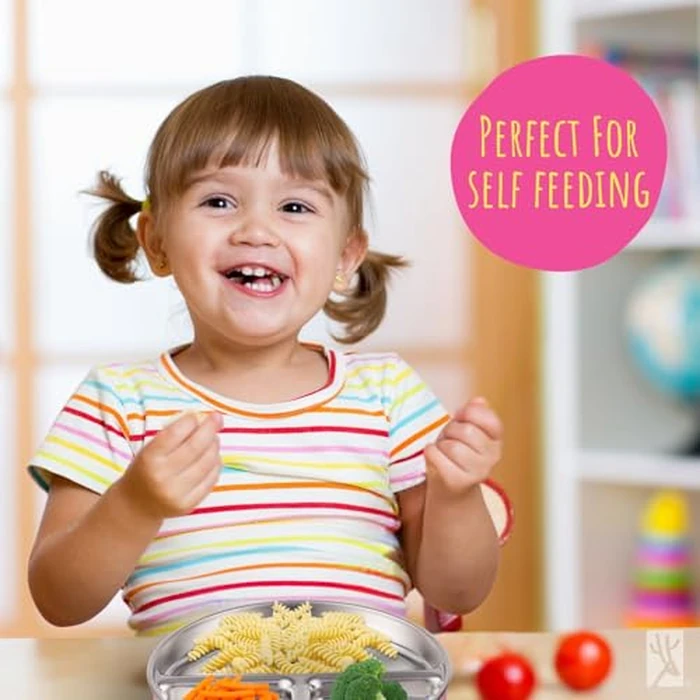 Elk and Friends Kids Stainless Steel Divided Plates with Silicone Suction Sleeves | Lids Included | Suitable for Babies/Toddlers | Dishwasher Safe | Stay Put Dinnerware | Snack Dishes | 2 Pack by Elk and Friends - Image 9