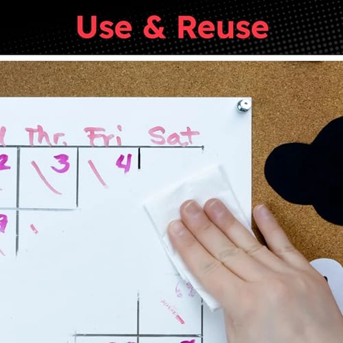 Hygloss Large Dry Erase Poster Board Paper 22x28 Inch (60 Count) Single-Sided Wall White Board Dry Erase Sheets - 14 Pt. Thick Paper for Home, School, Classroom, Office, Kids Art, Menus Signs, Lists by Hygloss - Image 6