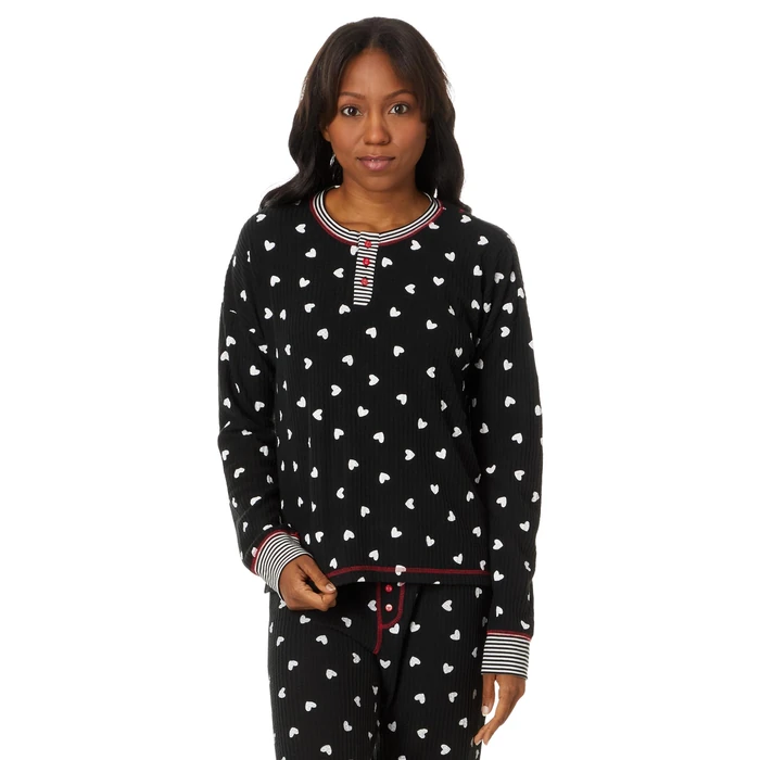P.J. Salvage Women's Ski Jammie Classics PJ Sets, Black, X-Large by PJ Salvage - Image 2