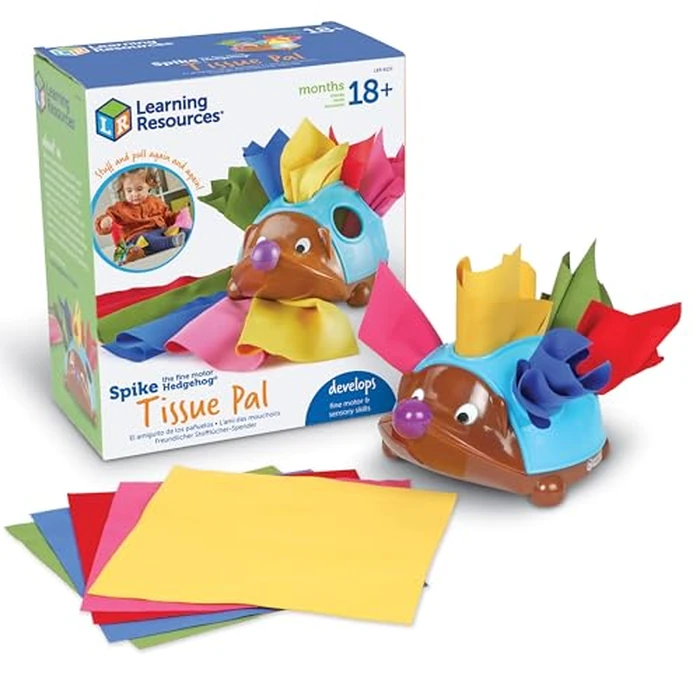 Learning Resources Spike the Fine Motor Hedgehog Tissue Pal - 11 Pieces, Ages 18 Months+, Fine Motor Skills, Montessori toys, Gifts for Boys and Girls by Learning Resources - Used - Like New condition - US$8.09