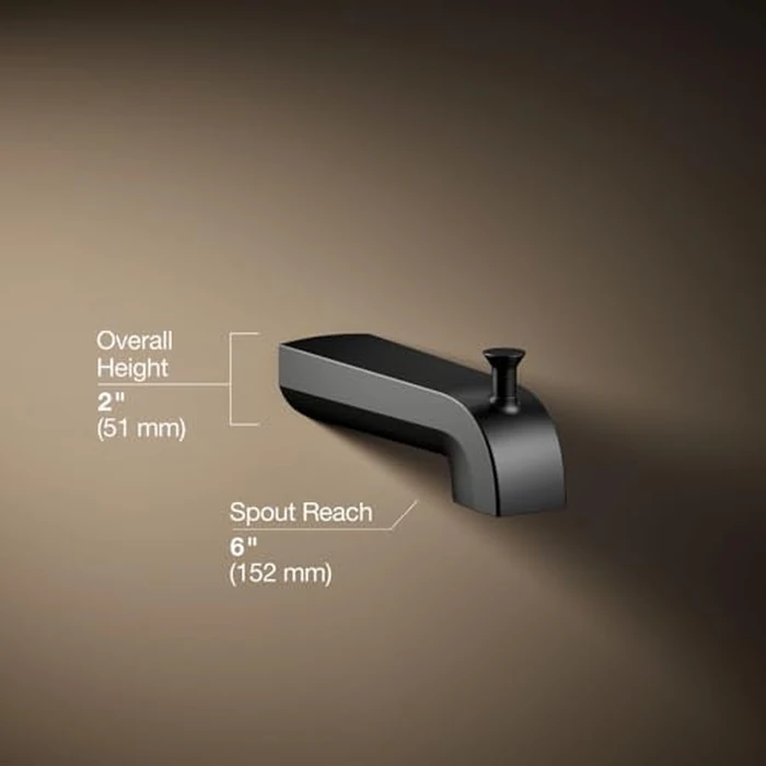 KOHLER K-97089-BL Pitch Bath spout, Matte Black by Kohler - Image 3