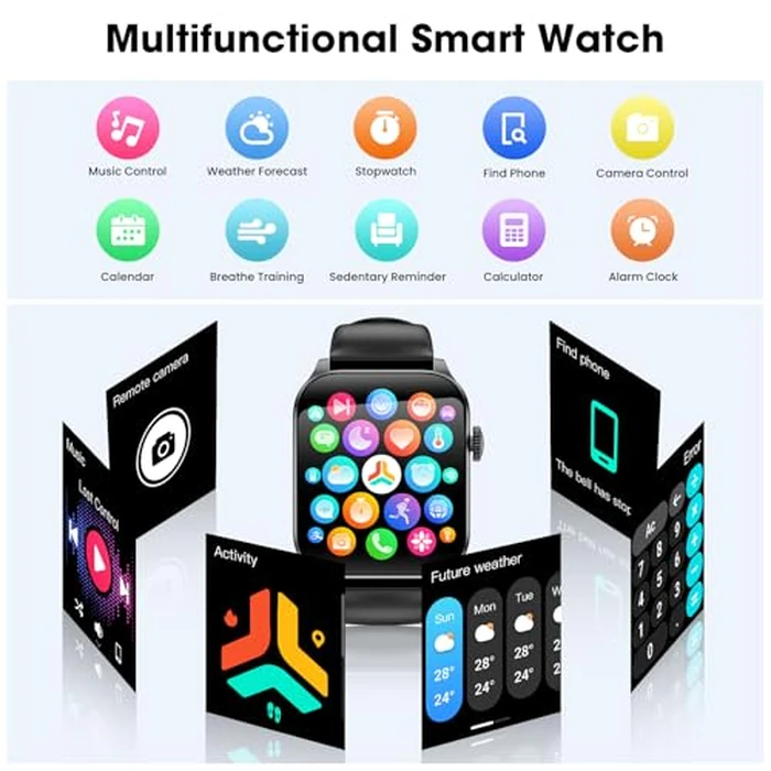 Curve Smart Watch for Men Women, 1.91" Smartwatches with 120+ Sport Modes, Fitness Tracker with Bluetooth Call, Waterproof Activity Tracker Smartwatch for iOS Android Phones by Haulvean - Image 5
