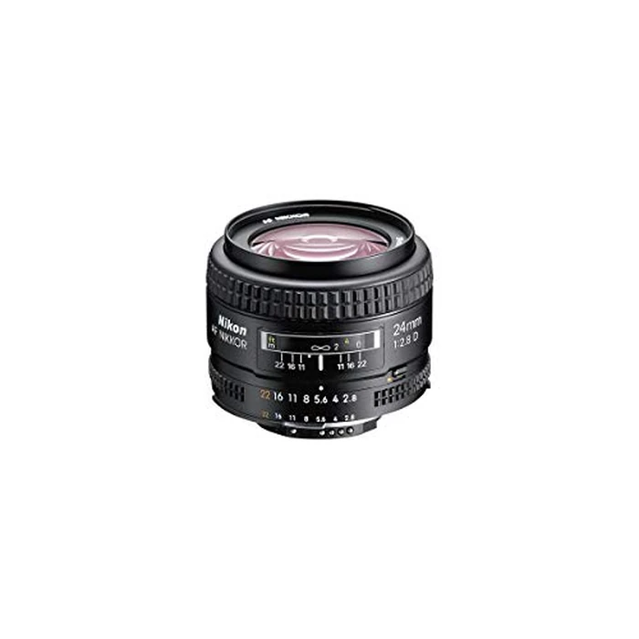 Nikon AF FX NIKKOR 24mm f/2.8D Fixed Zoom Lens with Auto Focus for Nikon DSLR Cameras - White Box (New) by Nikon - Image 1