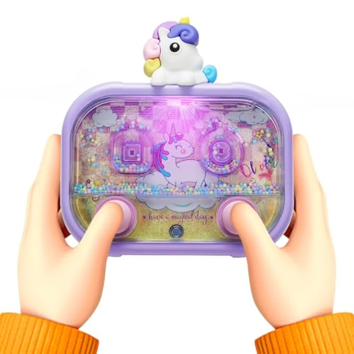 Givzan Handheld Water Game with Light - Water Ball Target Toy for Kids Ages 3+, Retro Fidget, Screen-Free Car Travel Game, Road Trip, Airplane, Portable Autism Gift by Givzan - Used - Like New condition - US$8.99