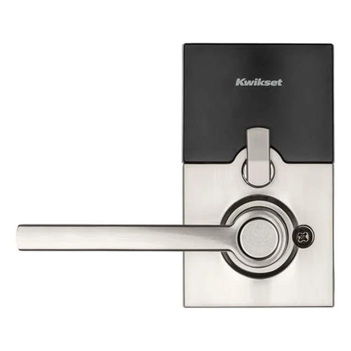 Kwikset SmartCode 917 Keypad Keyless Entry Contemporary Residential Electronic Lever Lock Deadbolt Alternative with Halifax Door Lever and SmartKey Security, Satin Nickel by Kwikset - Image 3