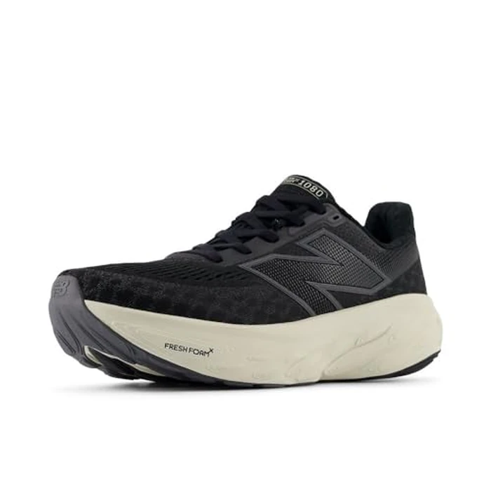New Balance Women's Fresh Foam X 1080 V14 Running Shoe, Black/Phantom/Sea Salt, 8 N by New Balance - Image 1