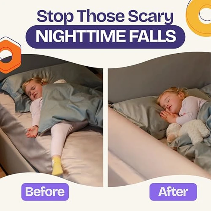 ComfyBumpy Bed Bumper for Toddlers 52" x 5" - Foam Rail Guard with Non-Slip Stability | Safer & More Secure Convex Design | Fits Twin, Full, Queen & King Mattresses by ComfyBumpy - Image 2