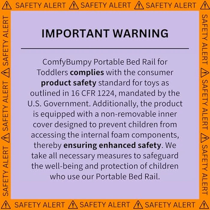 ComfyBumpy Bed Bumper for Toddlers 52" x 5" - Foam Rail Guard with Non-Slip Stability | Safer & More Secure Convex Design | Fits Twin, Full, Queen & King Mattresses by ComfyBumpy - Image 3