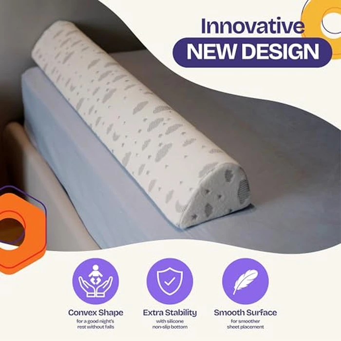 ComfyBumpy Bed Bumper for Toddlers 52" x 5" - Foam Rail Guard with Non-Slip Stability | Safer & More Secure Convex Design | Fits Twin, Full, Queen & King Mattresses by ComfyBumpy - Image 5