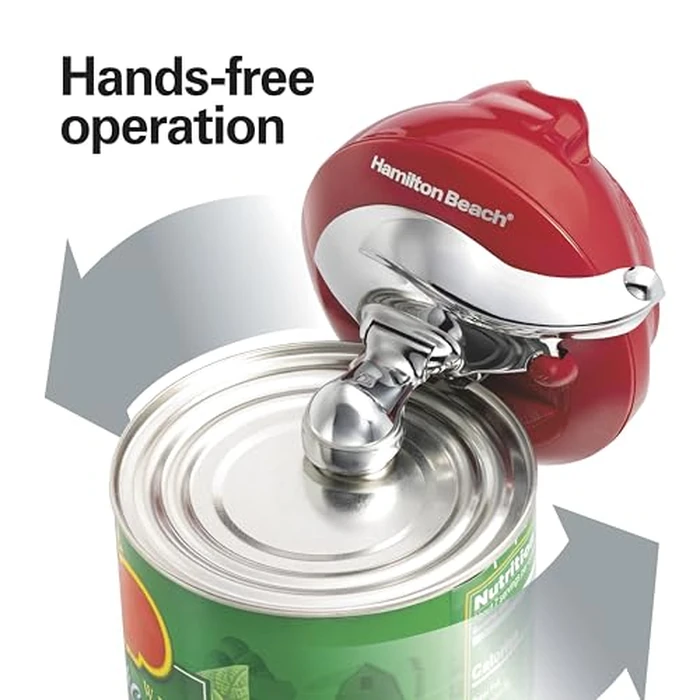 Hamilton Beach Walk 'n Cut Electric Can Opener for Kitchen, Use On Any Size, Automatic and Hand-Free, Cordless & Rechargeable, Easy Clean Removable Blade, Red (76506) by Hamilton Beach - Image 3