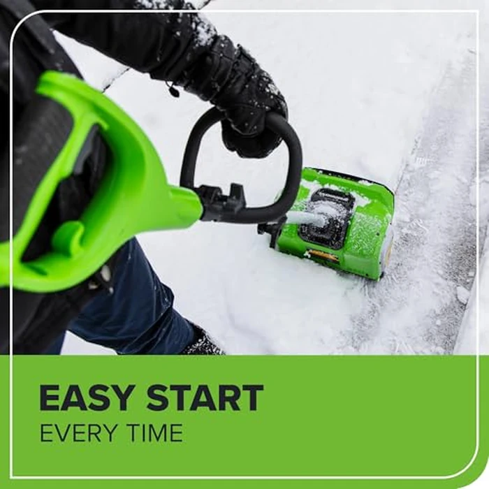 Greenworks 8 Amp 12-Inch Electric Corded Snow Shovel, 20ft Throwing Distance, 12" Wide & 6" Deep Clearing, 300Lbs/Min Snow Thrower Blower Removal Tool for Patio/Driveway/Steps/Sidewalk/Winter Storm by Greenworks - Image 2