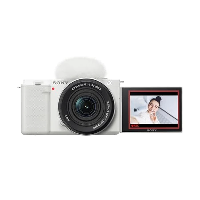 Sony Alpha ZV-E10 - APS-C Interchangeable Lens Mirrorless Vlog Camera Kit - White, ZVE10KW by Sony - Used - Very Good condition - US$719.99