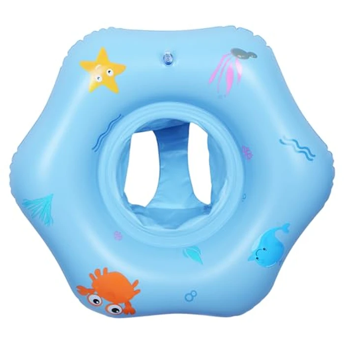 Baby Pool Floats Swimming Ring: Baby Floaties for Infants 18-48 Months Toddler Qoosea Baby Swimming Floats with Patch Kit(Blue) by Qoosea - Image 1