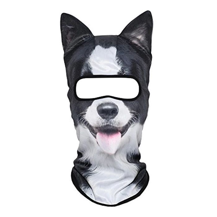 WTACTFUL 3D Animal Ears Balaclava Breathable Cover Hood Face Mask Sun Protection for Skiing Snowmobile Riding Hunting Music Festivals Raves Halloween Party Activities Border Collie Dog MEB-23 by WTACTFUL - Image 1