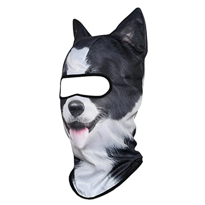 WTACTFUL 3D Animal Ears Balaclava Breathable Cover Hood Face Mask Sun Protection for Skiing Snowmobile Riding Hunting Music Festivals Raves Halloween Party Activities Border Collie Dog MEB-23 by WTACTFUL - Image 2
