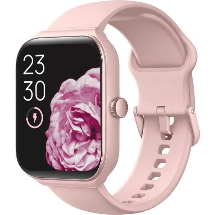 TOOBUR IDW16 Smartwatch - 49mm - Pink Plastic Case with Pink Silicone Silicone Band by TOOBUR - Refurbished - Excellent condition - US$20.98