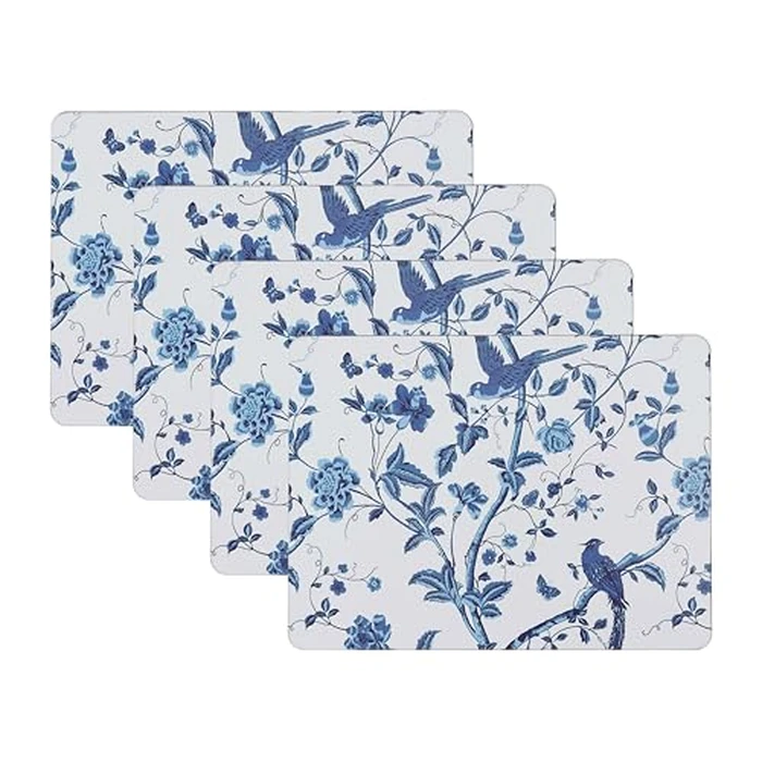 Laura Ashley Cork Placemats 16x12 Inch Kitchen Dining Table Mats Heat Resistant Durable Easy Clean Set of 4 Summer Palace by Laura Ashley - Used - Good condition - CA$17.92
