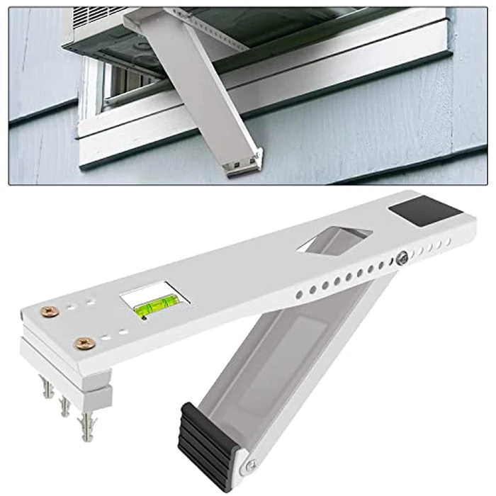 Window Air Conditioner Support Bracket,Relieves Weight Stress On The Window Frame A/C Safe Support Bracket Installs from Inside The House Built-in Bubble Level Window AC Mount Bracket up to 165lbs by gulrear - Used - Very Good condition - CA$35.55