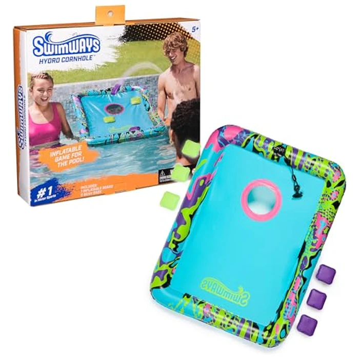 SwimWays Hydro Cornhole, Pool Toys for Kids and Adults, Cornhole Toss Game for Beach, Lake and Swimming Pool, Outdoor Toys for Kids Aged 5 & Up by SwimWays - Image 1