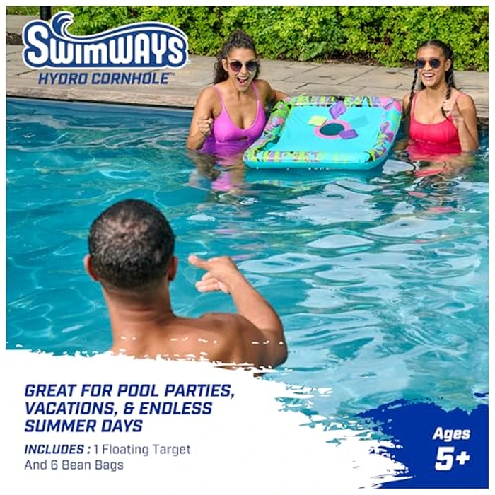 SwimWays Hydro Cornhole, Pool Toys for Kids and Adults, Cornhole Toss Game for Beach, Lake and Swimming Pool, Outdoor Toys for Kids Aged 5 & Up by SwimWays - Image 2