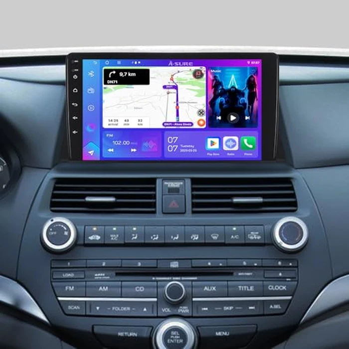 ASURE 4+64G Android 15 Car Stereo Radio for Honda Accord 8Gen 2008-2012 Low-end Version w/o OEM NAVI Screen,10.1" HD Touchscreen with Wireless CarPlay, Android Auto, Wi-Fi 6.0, Bluetooth 5.4, SWC by ASURE - Used - Like New condition