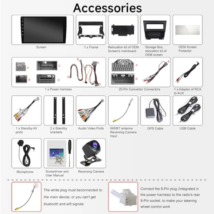 ASURE 4+64G Android 15 Car Stereo Radio for Honda Accord 8Gen 2008-2012 Low-end Version w/o OEM NAVI Screen,10.1" HD Touchscreen with Wireless CarPlay, Android Auto, Wi-Fi 6.0, Bluetooth 5.4, SWC by ASURE - Image 8