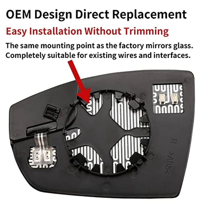 LOIYLLEN Passenger Side Mirror Replacement for Ford C-Max Hybrid 2013-2018,C-Max Energi 2013-2017,Escape 2013-2016 Mirrors Glass, Right Side Rear View Mirror with Power Heated FO1325159, CJ5Z 17K707 B by LOIYLLEN - Image 3