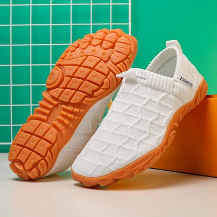 MCRONJI Barefoot Water Shoes, Minimalist Running Sneakers, Beach Outdoor Shoes, Men and Women White by MCRONJI - Image 3