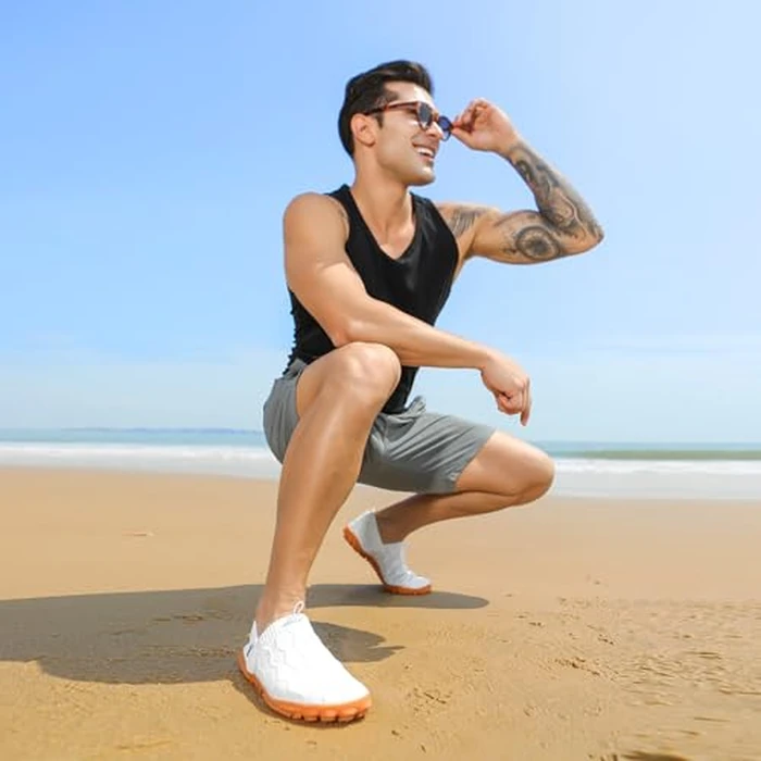 MCRONJI Barefoot Water Shoes, Minimalist Running Sneakers, Beach Outdoor Shoes, Men and Women White by MCRONJI - Image 4