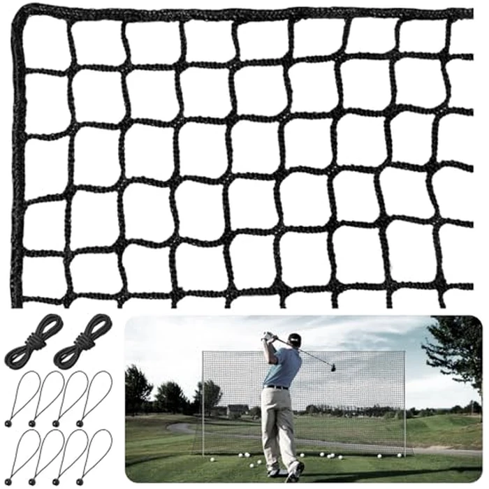 Parslue Multi-Purpose Sports Netting, 15X30ft Black Nylon Golf, Hockey, Volleyball, Ping-pong, Badminton, Barrier, Storage Net by Parslue - Image 1