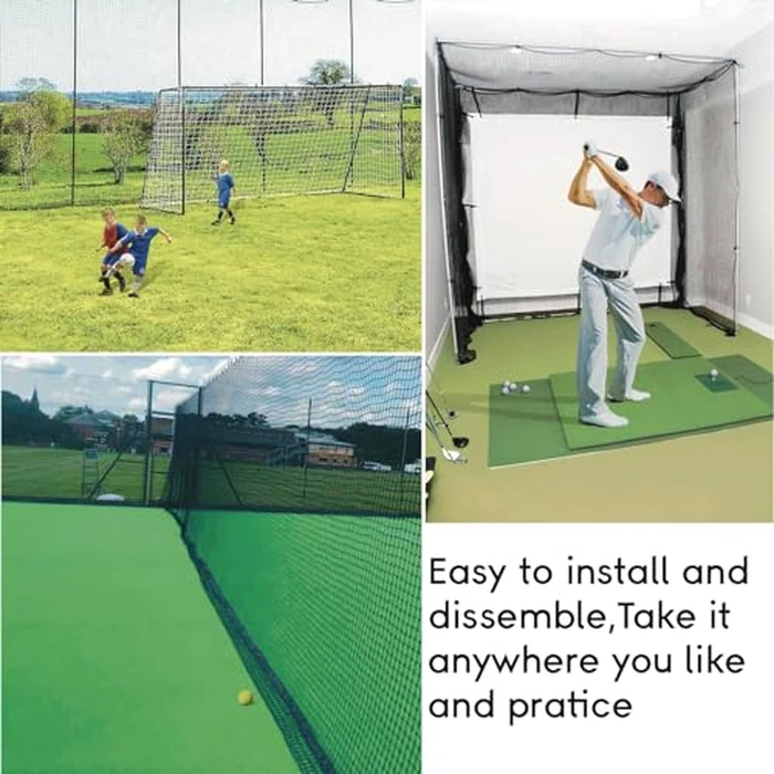 Parslue Multi-Purpose Sports Netting, 15X30ft Black Nylon Golf, Hockey, Volleyball, Ping-pong, Badminton, Barrier, Storage Net by Parslue - Image 4