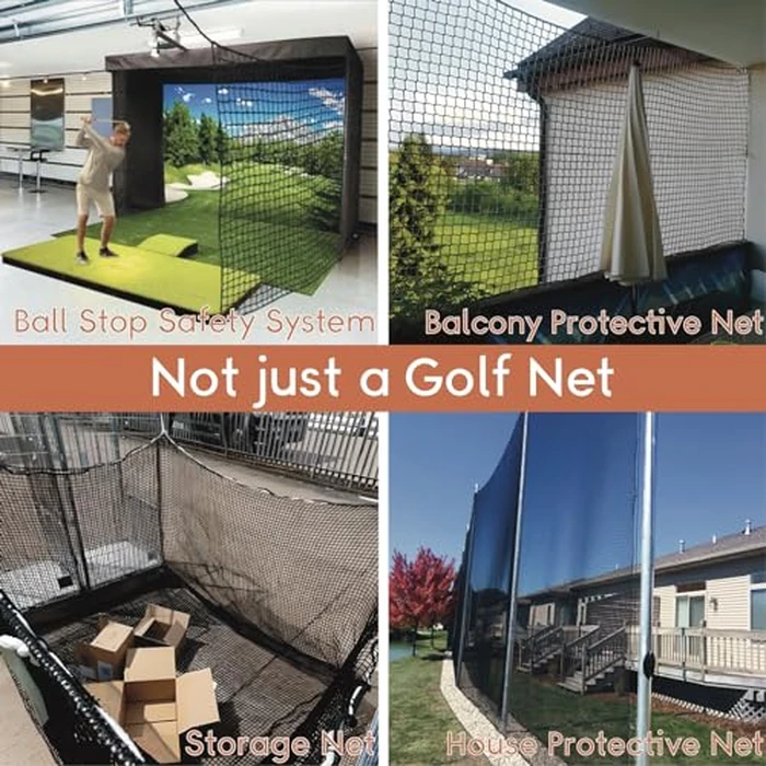 Parslue Multi-Purpose Sports Netting, 15X30ft Black Nylon Golf, Hockey, Volleyball, Ping-pong, Badminton, Barrier, Storage Net by Parslue - Image 6