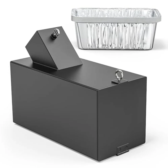 Upgraded Grease Bucket with 10Pcs Liners, Enclosed Grease Catcher Compatible with Select Models of Pit Boss, Z Grill, Recteq, Traeger Grill Accessories, Drip Bucket for Pellet Smoker Accessories by Ormeli - Used - Very Good condition - US$11.69