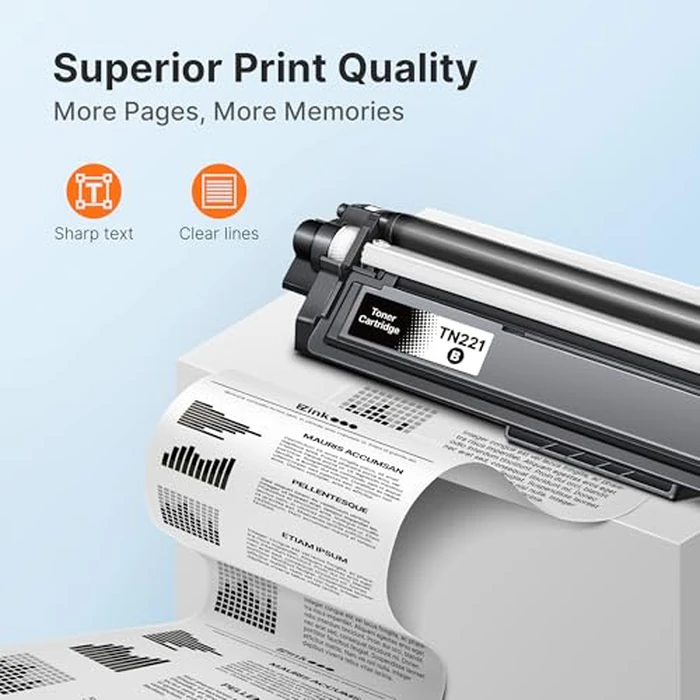 E-Z Ink Compatible Toner Cartridge Replacement for Brother TN221 TN225 Toner to Use with MFC-9130CW HL-3170CDW HL-3180CDW MFC-9340CDW MFC-9330CDW (1 Black 1 Cyan 1 Magenta 1 Yellow,4 Pack) by E-Z Ink - Image 3