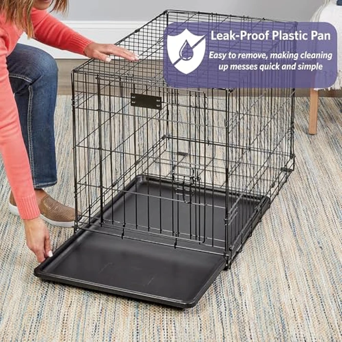 MidWest Homes for Pets 30-Inch iCrate for Medium Breeds, 21-40 lbs, Single Door Folding Dog Crate with Divider Panel, Leak-Proof Tray & Secure Latch, Portable, Durable & Easy to Assemble by MidWest Homes for Pets - Image 5