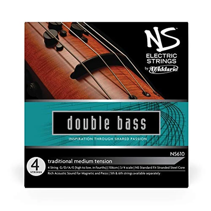 D'Addario NS Electric Traditional Bass String Set, 3/4 Scale, Medium Tension by D'Addario - Image 2