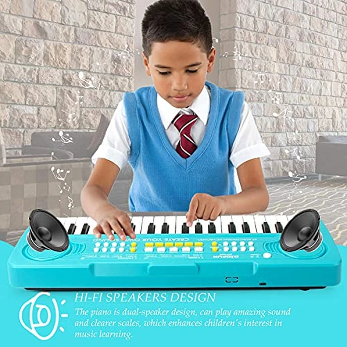 Keyboard Piano for Kids, BIGFUN 37 Keys Toddler Piano Multifunction Music Educational Instrument Toy, Electronic Kids Keyboard for 3-7 Year Old Girls and Boys (Blue) by BIGFUN - Image 3